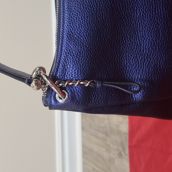 Coach Mia Shoulder Bag Pebble Leather In Navy Blue (Larger Version) - Picture 3 of 10